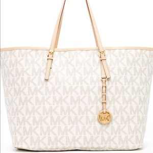 Michael lots Jet Set Logo Medium Travel Tote